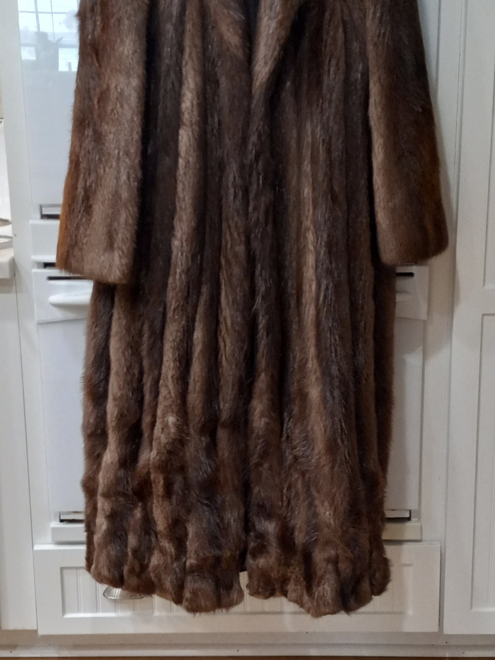 Luxury Brown Full-Length Fur Coat